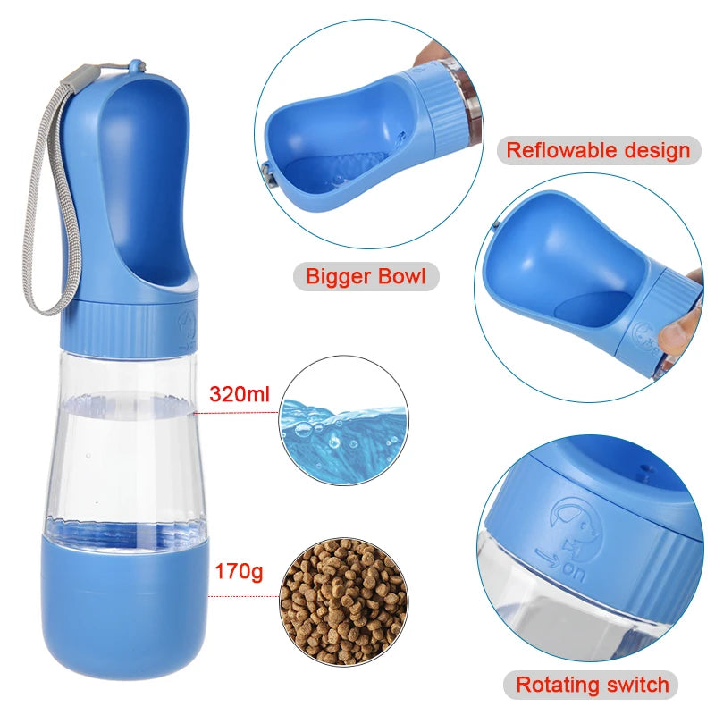 Botella portátil 2 en 1 para perros