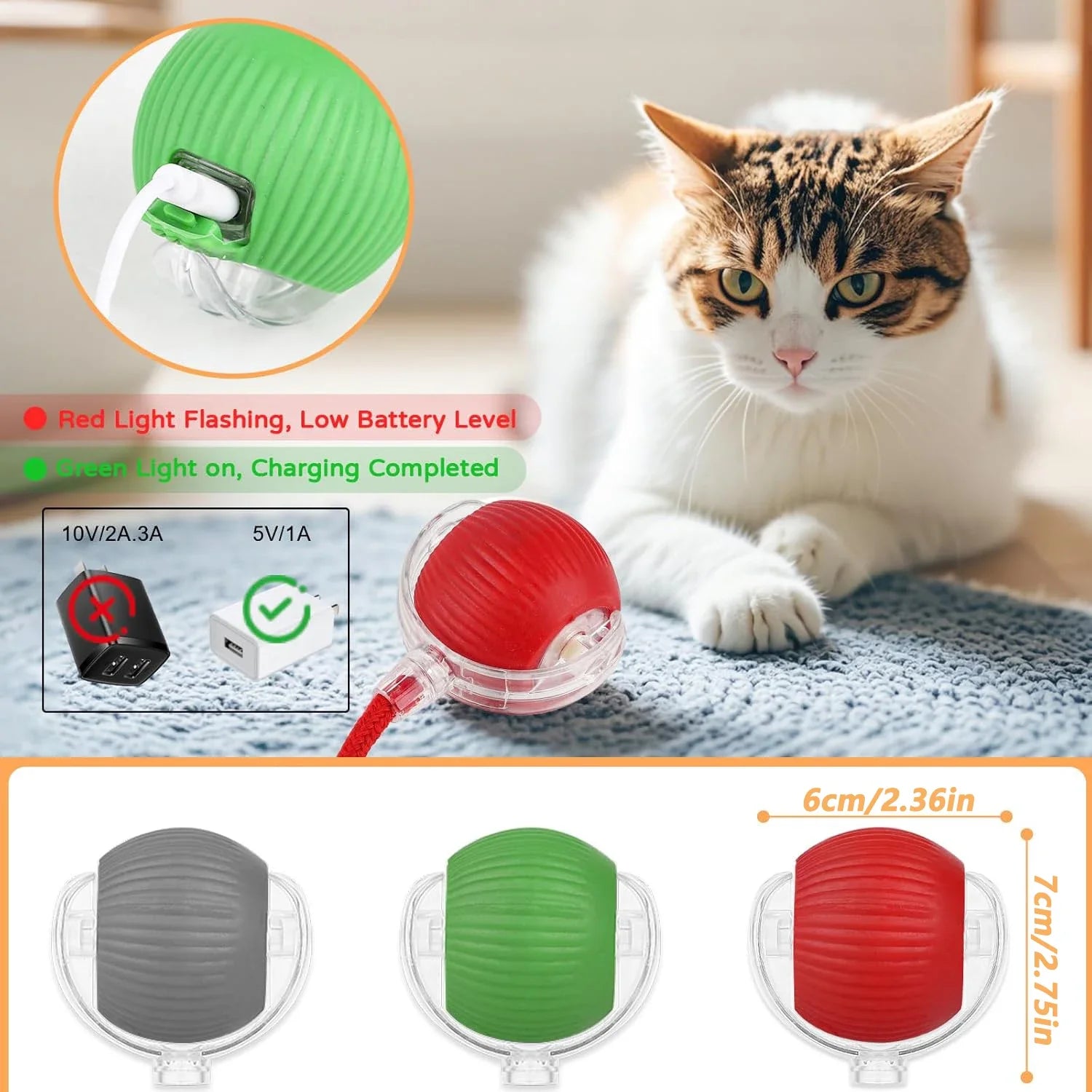 Bola Inteligente para Gatos – Juguete Interactivo automático