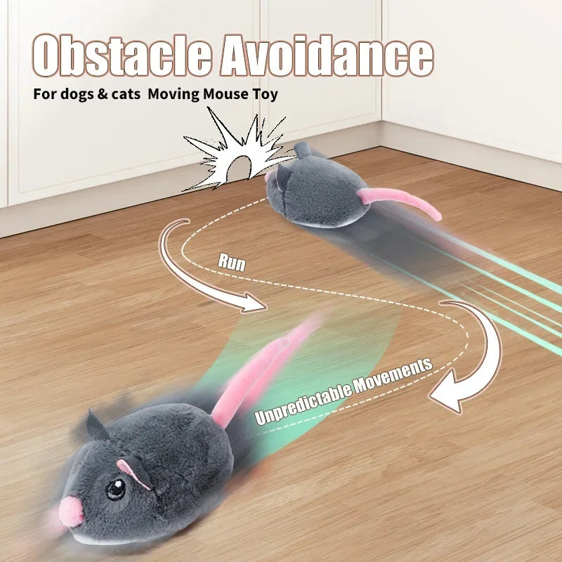 Ratón interactivo automático para gatos – juguete con movimiento
